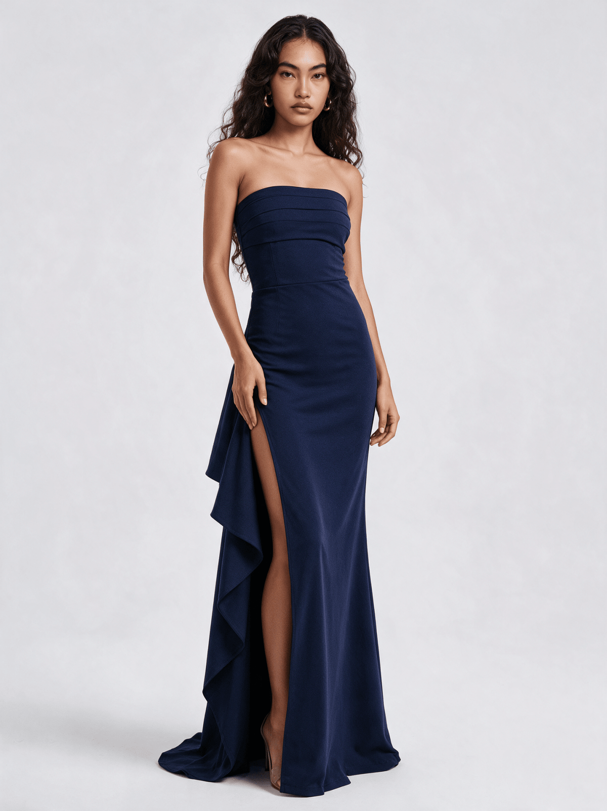 Strapless Split Long Dress - Valmoorie